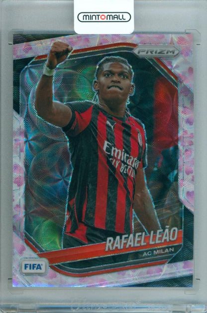 2025-26 Panini Prizm FIFA Rafael Leao #17 Base Cherry Blossom Prizm Parallel trading card serial 01/28