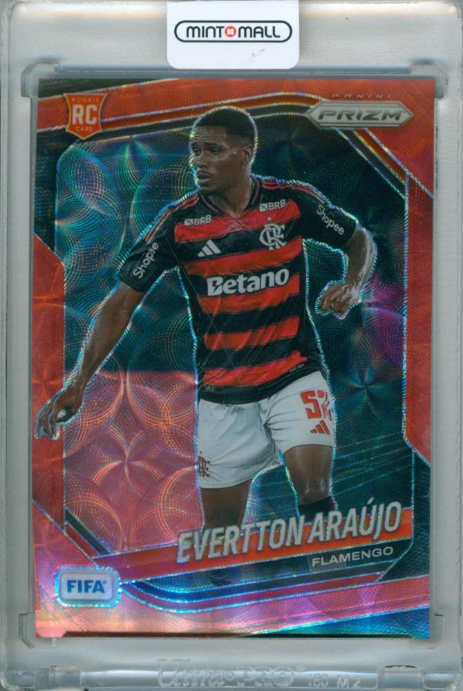 2025-26 Panini Prizm FIFA Evartton Araujo trading card Red Parallel numbered 76 of 88