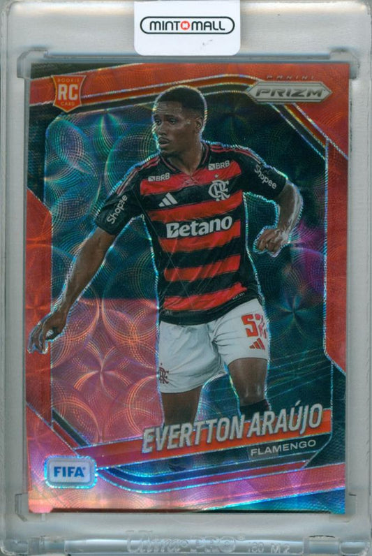 2025-26 Panini Prizm FIFA Evartton Araujo trading card Red Parallel numbered 76 of 88