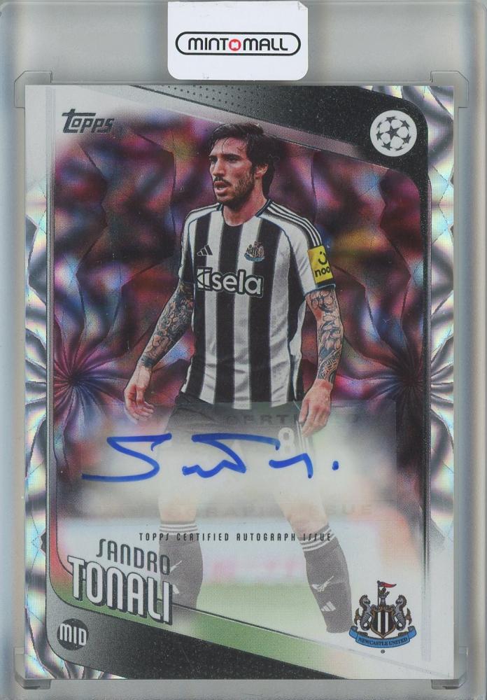 2025-26 Topps UEFA Club Competitions Sandro Tonali autograph trading card #BAST for Newcastle United