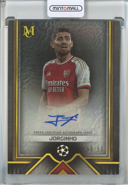 2023-24 Topps Museum Collection UEFA Champions League Jorginho Archival Autographs Gold card #AAJ349/50 Arsenal