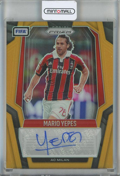 2025-26 Panini Prizm FIFA Mario Yepes Signatures Prizms Gold auto numbered 2 of 10 AC Milan trading card