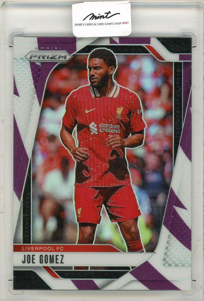 2024-25 Panini Prizm Premier League Soccer trading card featuring Joe Gomez numbered 19 out of 92