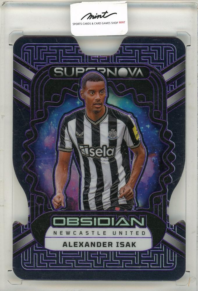 2023-24 Panini Obsidian Soccer trading card of Alexander Isak serial number 29 out of 49