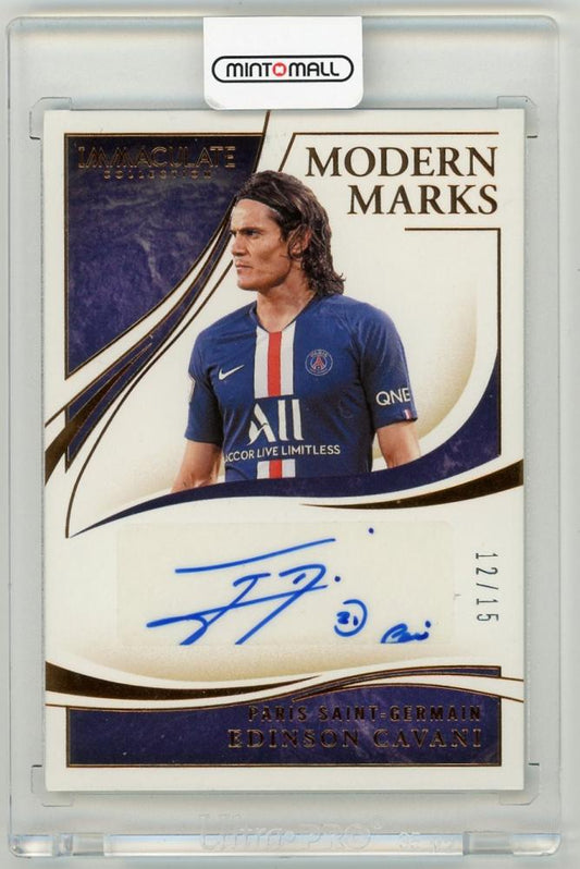 2020 Panini Immaculate Edinson Cavani Modern Marks Bronze Parallel trading card 12 of 15 Paris Saint-Germain