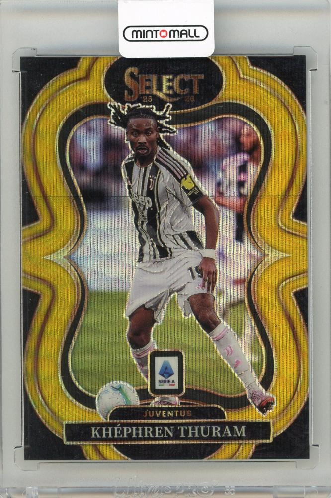 2025-26 PANINI Select Serie A Khephren Thuram Gold Wave #127 card numbered 04 of 10 from Juventus