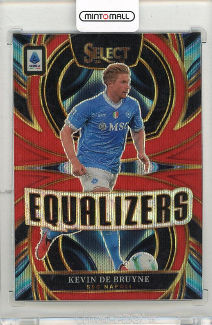 2025-26 PANINI Select Serie A Kevin De Bruyne Equalizers Red Wave trading card numbered 102 out of 49 from SSC Napoli