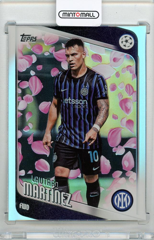 2025-26 TOPPS UEFA Club Competitions Japan Edition Lautaro Martinez Base Cherry Blossom Variation trading card #156