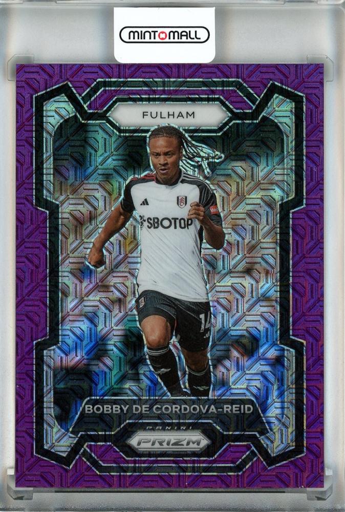 2023-24 Panini Prizm English Premier League Prizms card Bobby De Cordova-Reid Purple Mojo Fulham FC #160 20 of 25