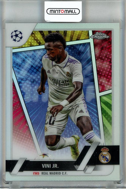 2022-23 Topps Chrome UEFA Club Competitions Vini Jr. Hero Variations trading card #20 Real Madrid in mint condition