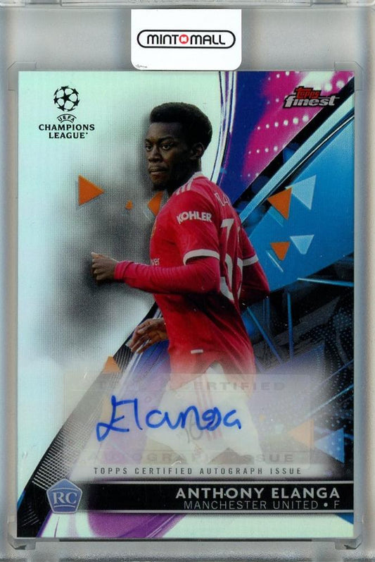 2021-22 Topps Finest UEFA Champions League Anthony Elanga Autograph trading card #BAAE from Manchester United