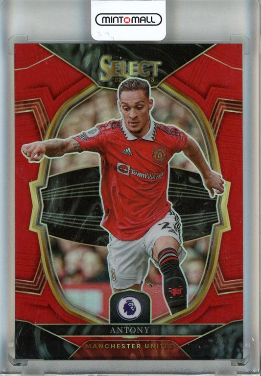 2022-23 Panini Select English Premier League Antony Red #68 trading card from Manchester United