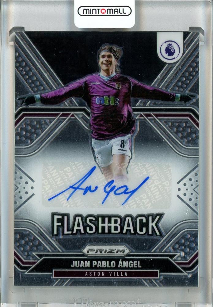 2021-22 Panini Prizm EPL Juan Pablo Angel Flashback Autographs card #3 Aston Villa FC
