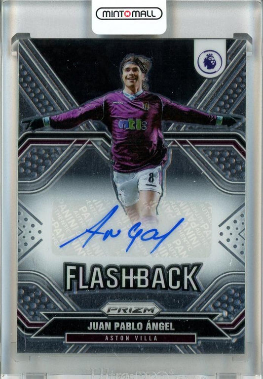 2021-22 Panini Prizm EPL Juan Pablo Angel Flashback Autographs card #3 Aston Villa FC