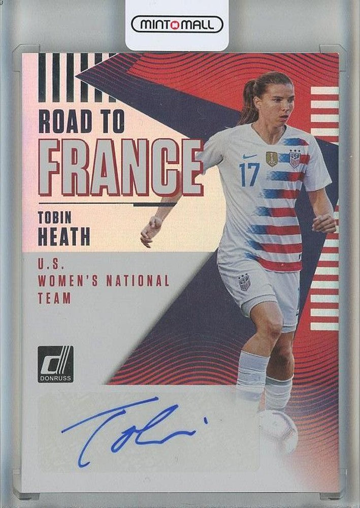 2018-19 Donruss Road to France Tobin Heath autograph card number 11 featuring United States