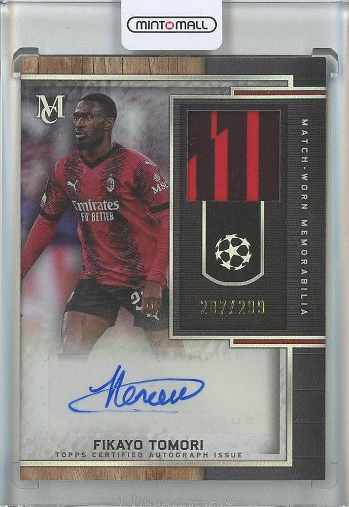 2023-24 Topps Museum Collection Fikayo Tomori UEFA Champions League autograph relic card #MARFT207/299 AC Milan