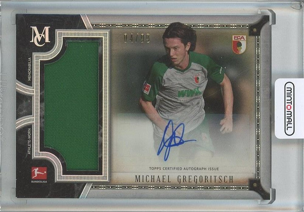 2018-19 Topps Museum Collection Bundesliga Michael Gregoritsch autograph jumbo relics trading card