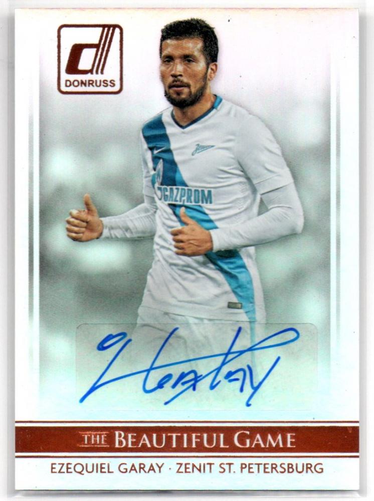 2015 PANINI Donruss The Beautiful Game Signatures Ezequiel Garay trading card from Zenit St. Petersburg