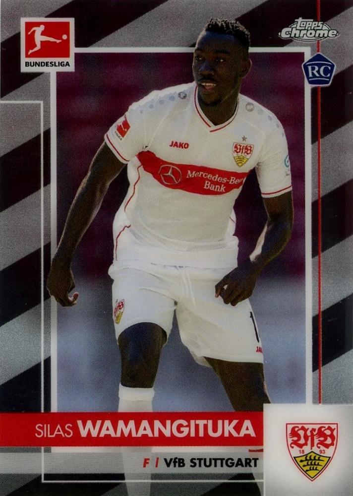 2020-21 Topps Chrome Bundesliga Silas Wamangituka Base Rookie Card numbered 93