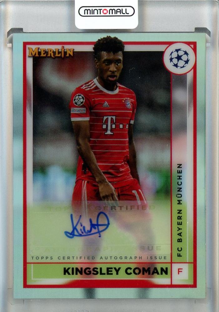 2022-23 Topps Merlin UEFA Kingsley Coman Autographs card #ACKC damaged FC Bayern Munchen