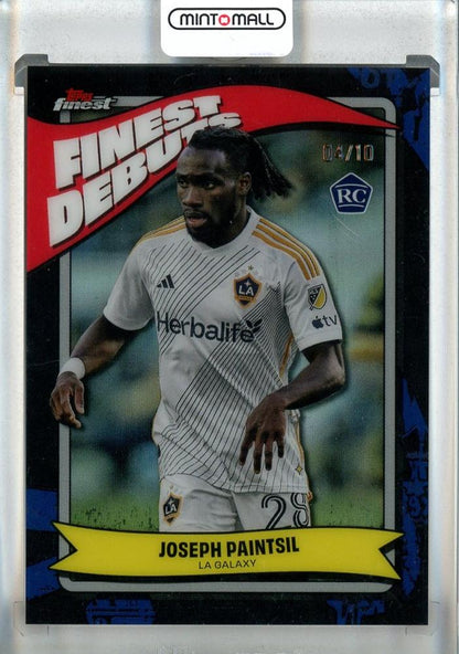 2024 Topps Finest MLS Joseph Paintsil Debuts Black Refractors #FD104/10 LA Galaxy trading card