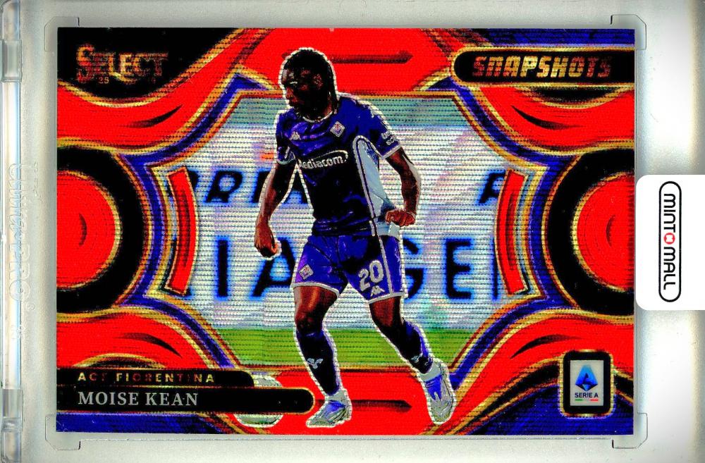 2025-26 PANINI Select Serie A Moise Kean Red Wave #1649/49 trading card featuring ACF Fiorentina
