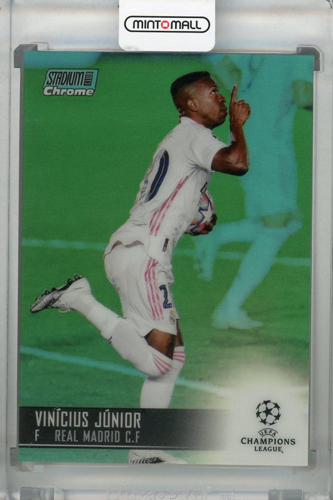 2020-21 Topps Stadium Club Chrome UEFA Champions League Vinicius Junior Real Madrid Aqua Parallel card 027/199