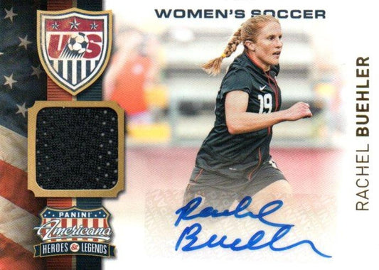 2012 PANINI Americana Rachel Buehler Autograph and Event Worn Material card numbered 32 of 59