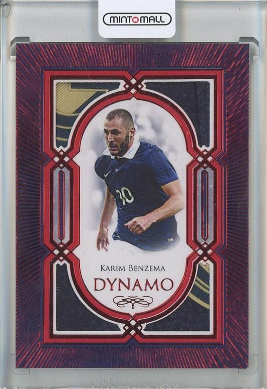 2024-25 Futera Karim Benzema Dynamo3/4 France trading card featuring Karim Benzema in France kit