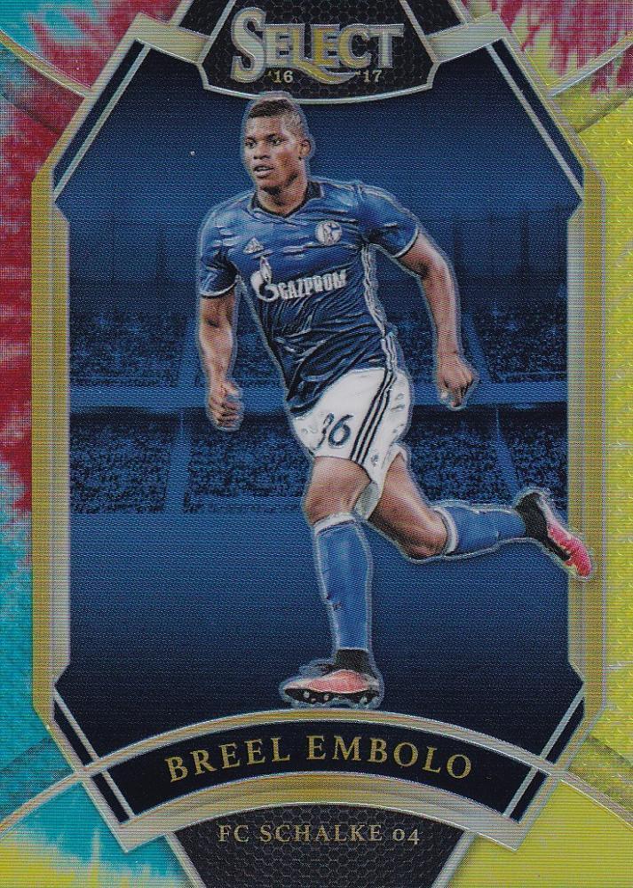2016-17 Panini Select FC Schalke 04 Breel Embolo Field Level Base Tie Dye football trading card 07/30