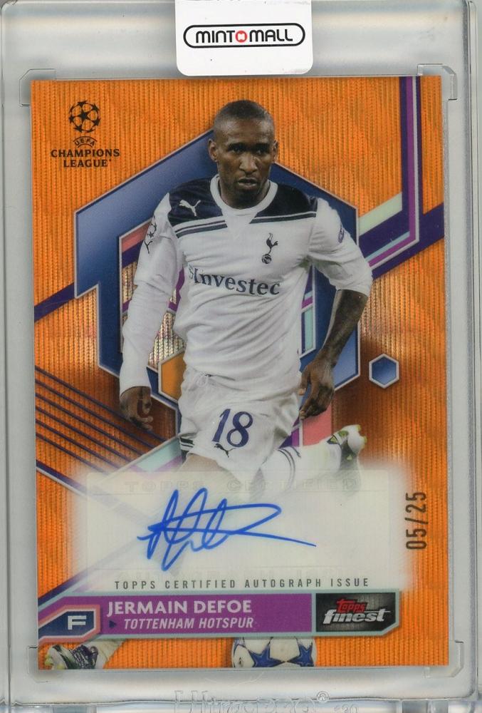 2022-23 Finest UEFA Club Competitions Autograph Card Jermain Defoe signed 05/25 Tottenham Hotspur