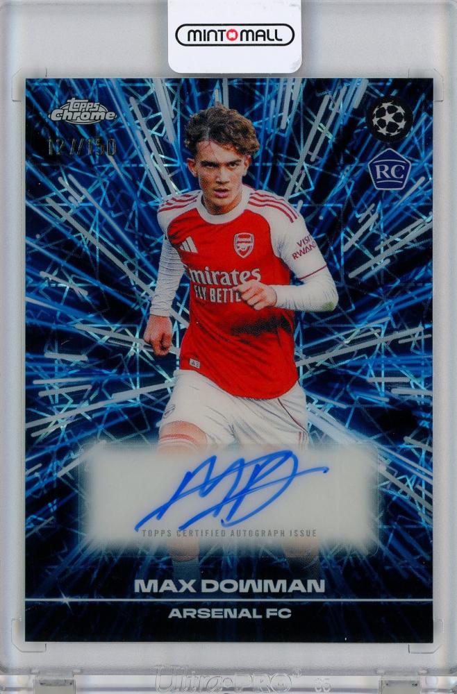 2025-26 Topps Chrome UEFA CLUB COMPETITIONS Black Lazer Autograph Blue card serial 127 of 150