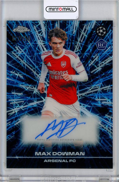2025-26 Topps Chrome UEFA CLUB COMPETITIONS Black Lazer Autograph Blue card serial 127 of 150