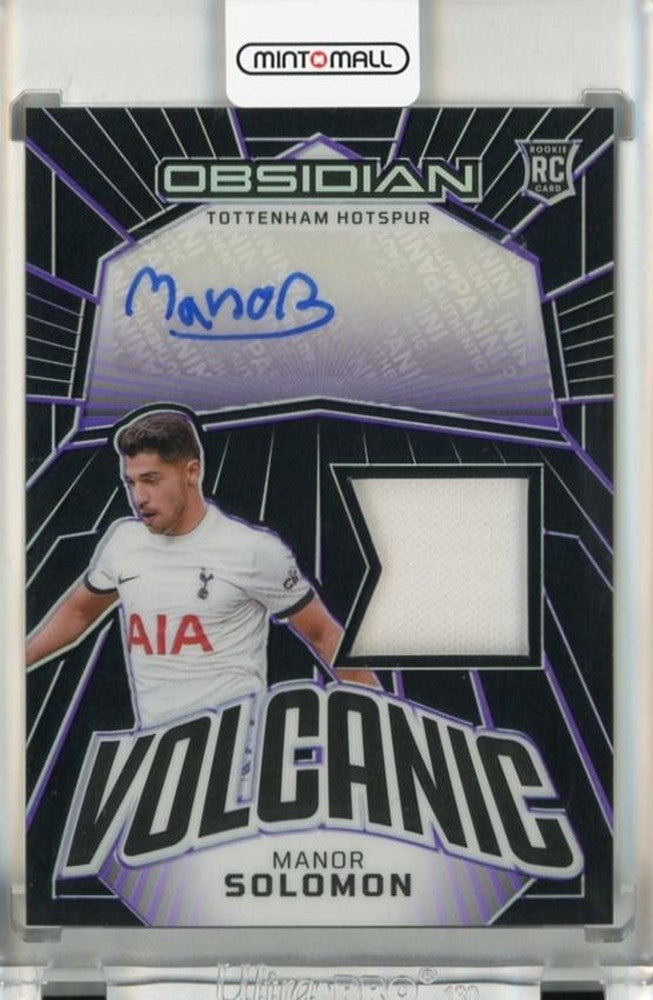 2023-24 Panini Obsidian Manor Solomon Volcanic Material Signatures Electric Etch Purple Autographed Rookie Card #2844/50