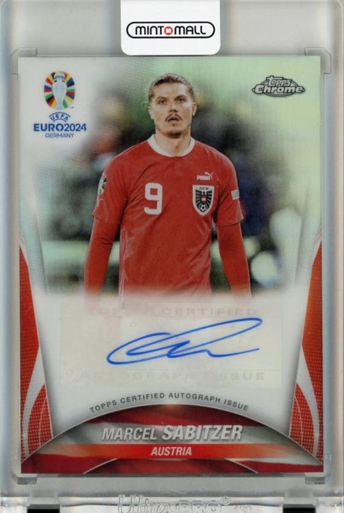 2024 Topps Chrome UEFA Euro Marcel Sabitzer Autographs trading card with serial number #CAMS