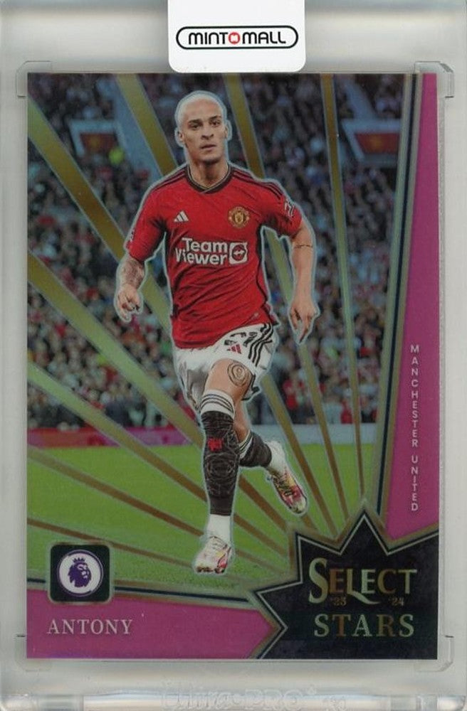 2023-24 Select English Premier League Antony Select Stars Pink trading card serial numbered #1417/25