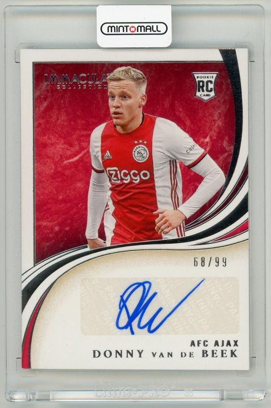 2020 Panini Immaculate Collection Donny van de Beek Rookie Autographs card numbered 68 of 99 from AFC Ajax