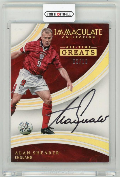 2017 Panini Immaculate Collection Alan Shearer autograph gold parallel card serial 2 of 10 England