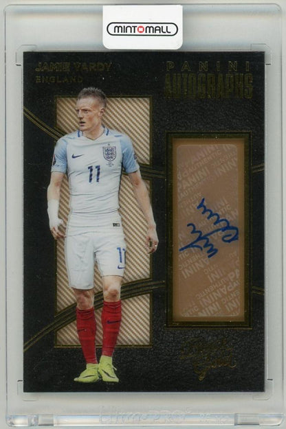 2016-17 Panini Black Gold Jamie Vardy Autograph trading card from England featuring signature