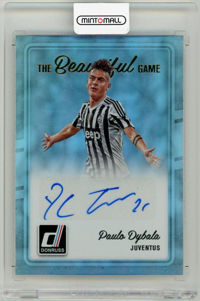 2016-17 Panini Donruss Paulo Dybala The Beautiful Game autographed football card from Juventus