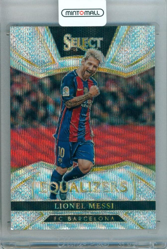 2016-17 Panini Select Lionel Messi #10 Equalizers trading card featuring Lionel Messi
