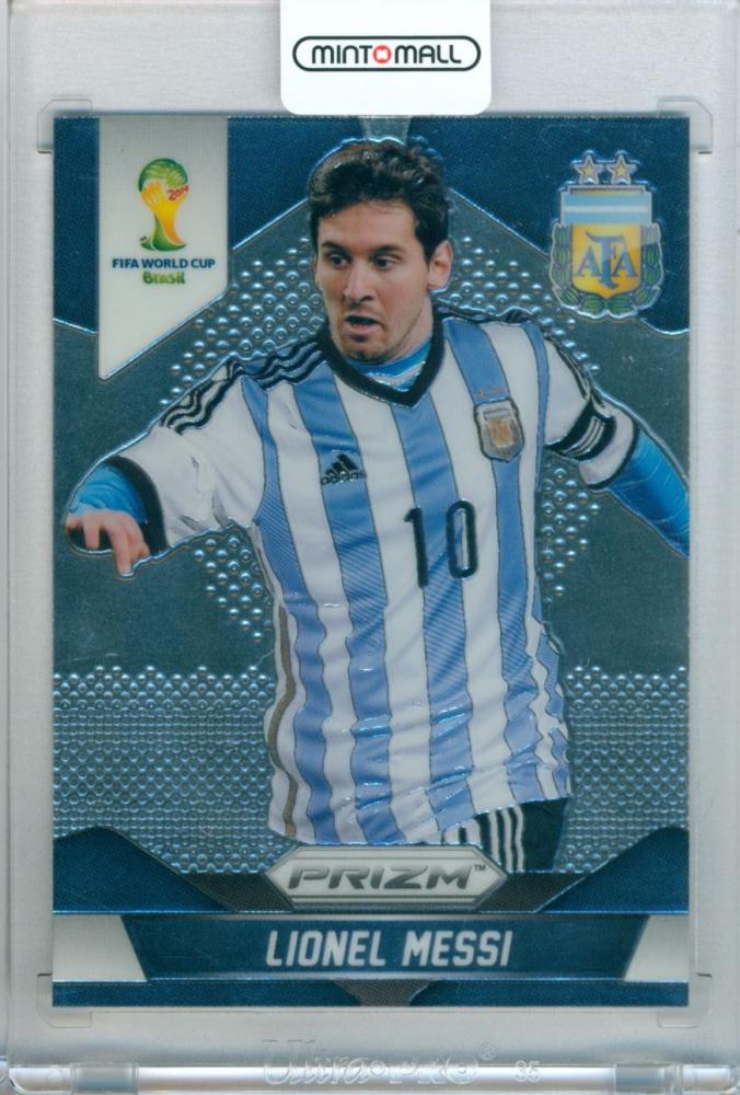 2014 Panini Prizm World Cup Lionel Messi base card number 12 featuring Lionel Messi in action