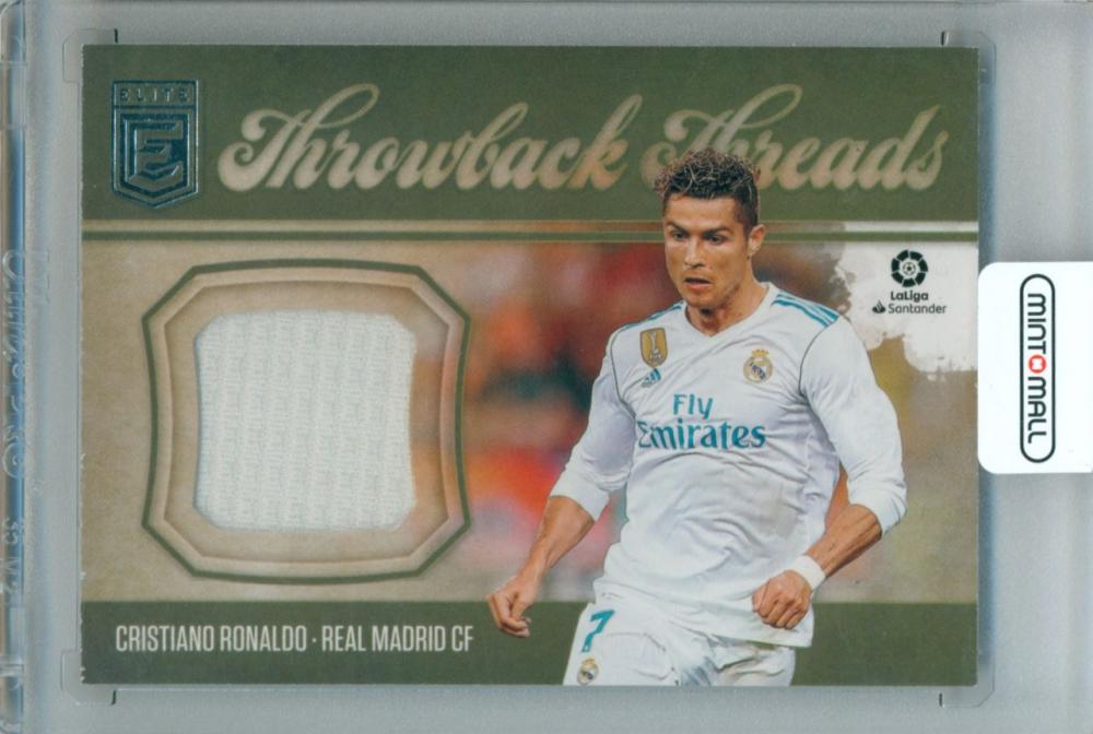2019-20 Panini Chronicles Cristiano Ronaldo Elite Throwback Thread collectible card serial #ET-CR7