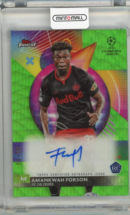 2023-24 Finest UEFA Club Competitions Amankwah Forson autograph card serial 09 of 99 from FC Salzburg