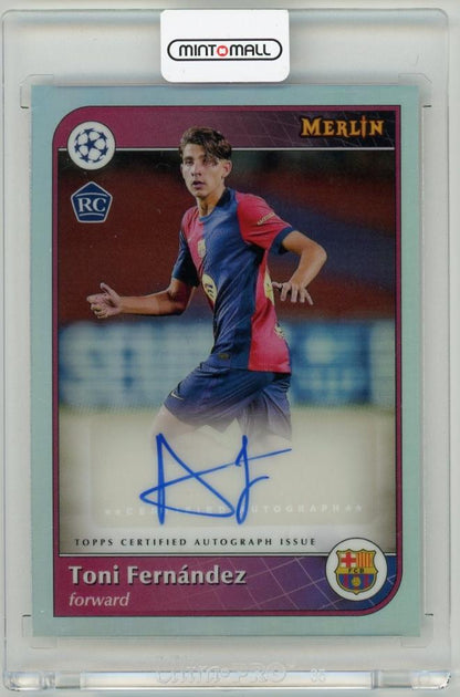 2024-25 Topps Merlin UEFA Club Competitions Toni Fernandez Autograph card for FC Barcelona