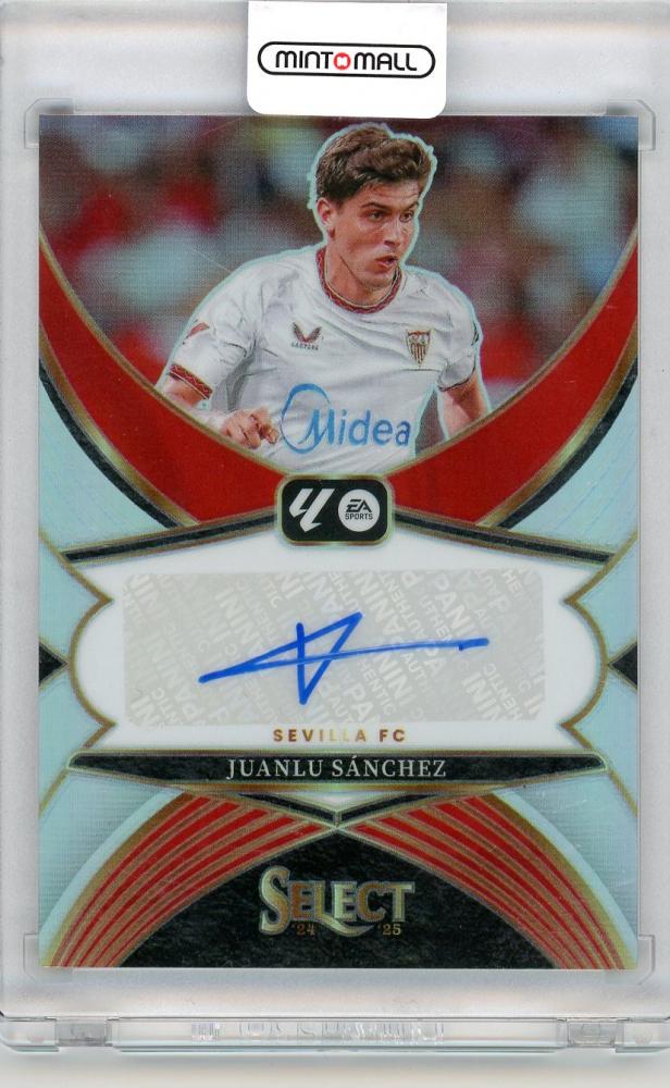 2024-25 PANINI SELECT Juanlu Sanchez autographed trading card from Sevilla, front view