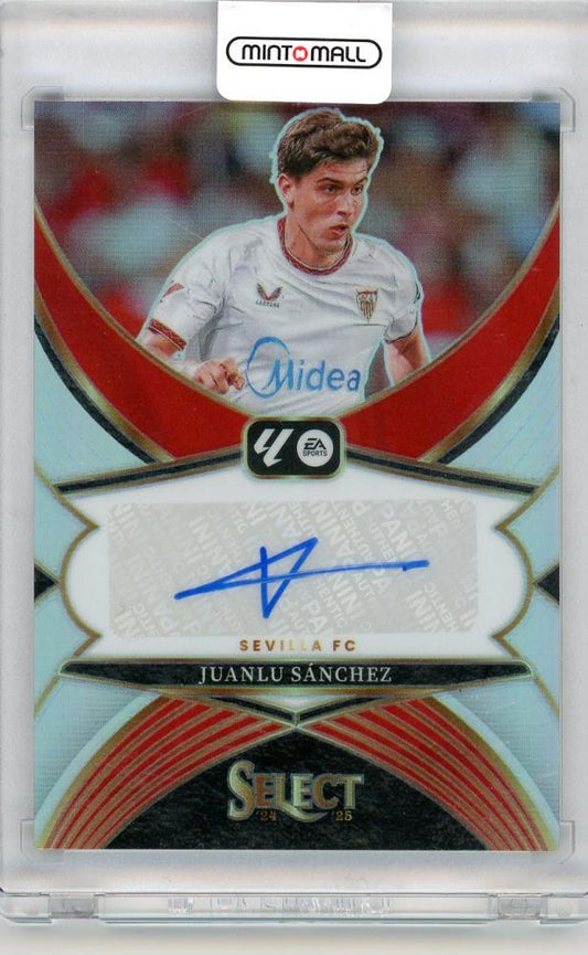 2024-25 PANINI SELECT Juanlu Sanchez autographed trading card from Sevilla, front view