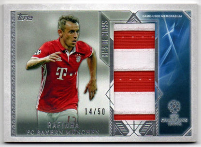 2016-17 TOPPS UEFA Champions League Showcase Kits of Class Memorabilia featuring Rafinha serial number 14 of 50