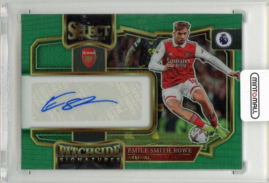 2022-23 PANINI Select English Premier League Pitchside Signatures Green Emile Smith Rowe Arsenal card serial 2 of 5
