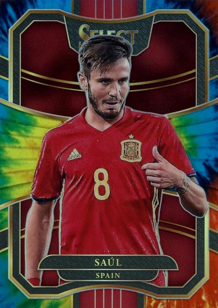 2017-18 Panini Select Saul Tie Dye basketball card numbered 21 limited to 12 of 30